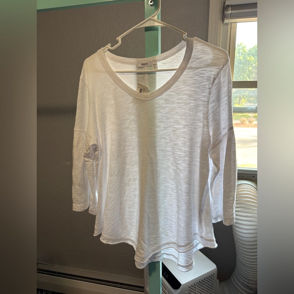 Wilt Classic Long Sleeve White Tee